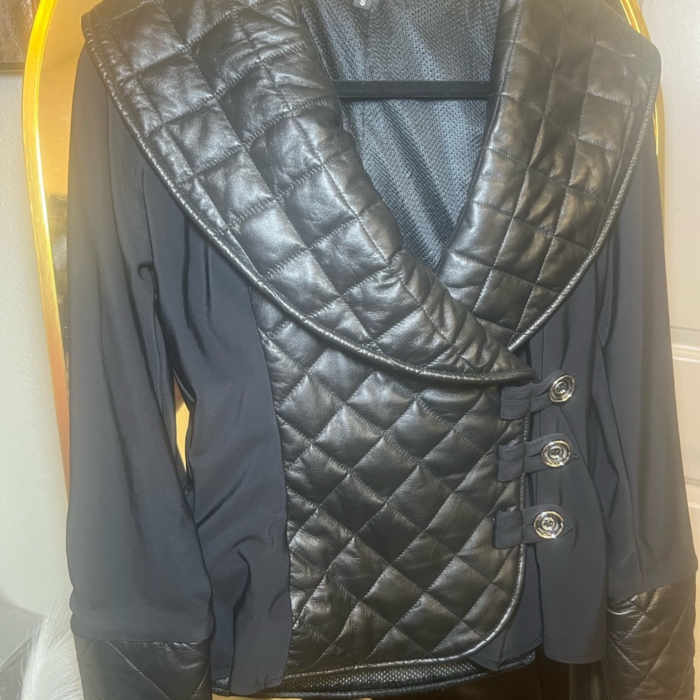 Anatomie Black Quilted Leather Jacket